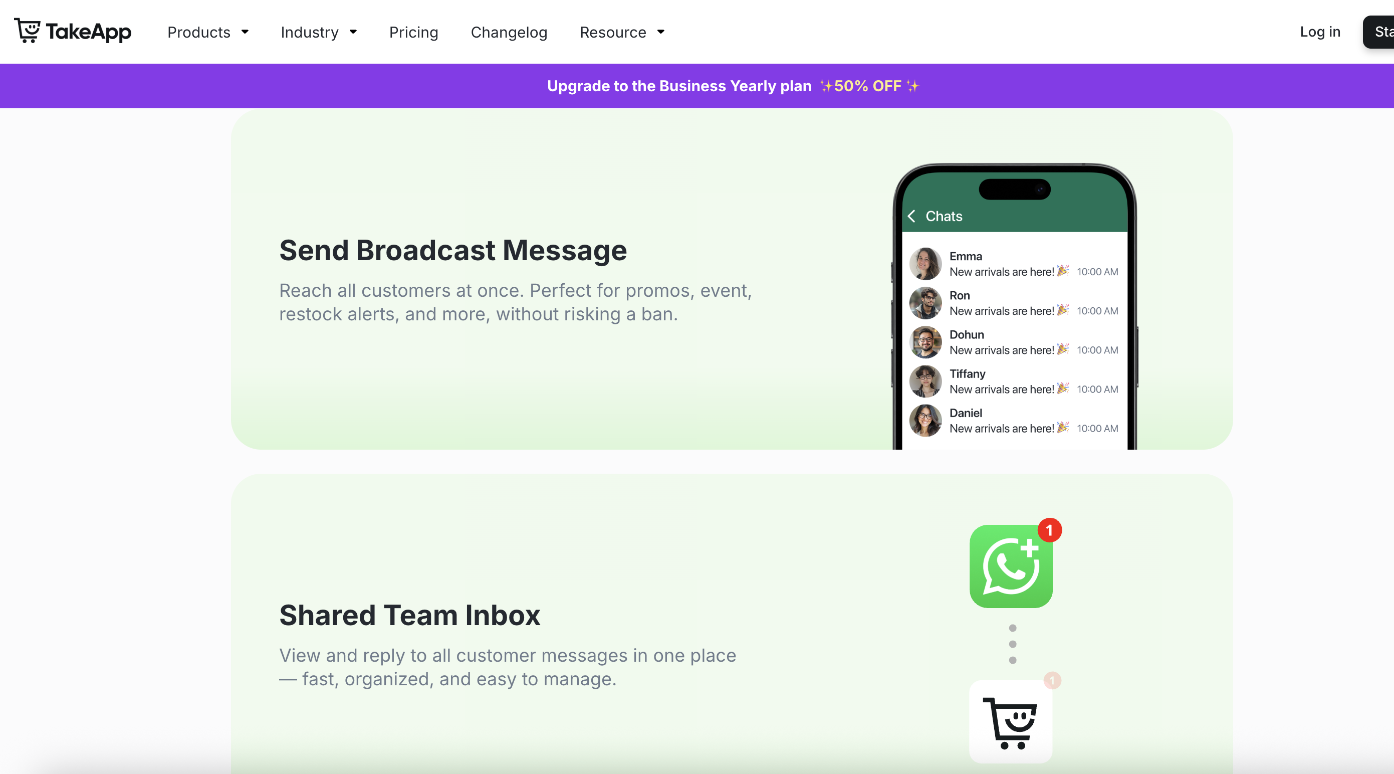 Take.app WhatsApp ordering AI